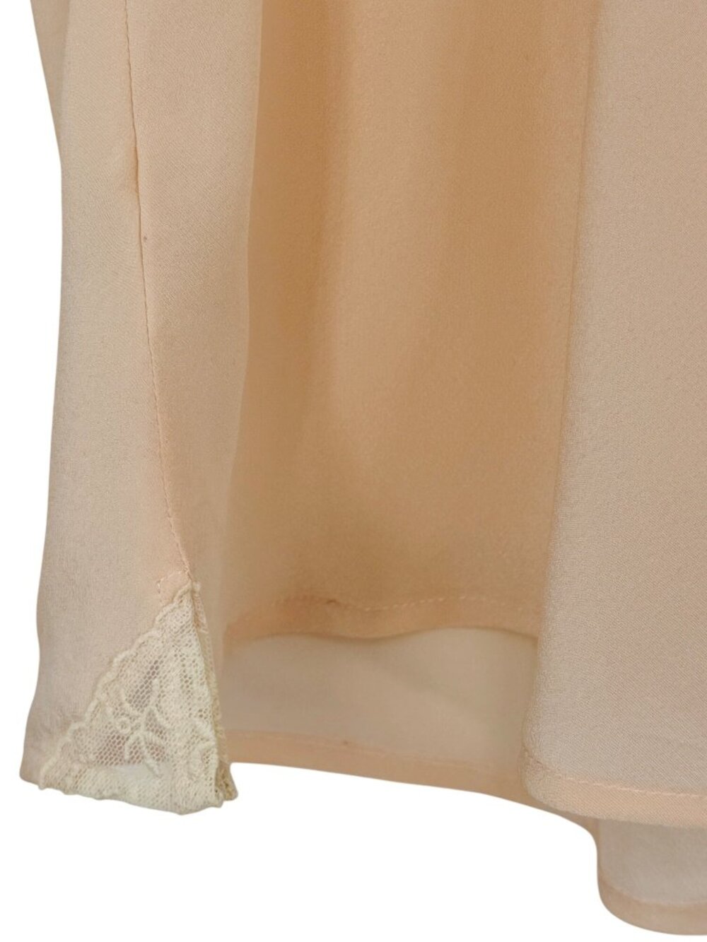 Urban Outfitters Pale Pink Silk Lace Trim Camisole Top | Mid 2010s Romantic Boho - Picture 10 of 16